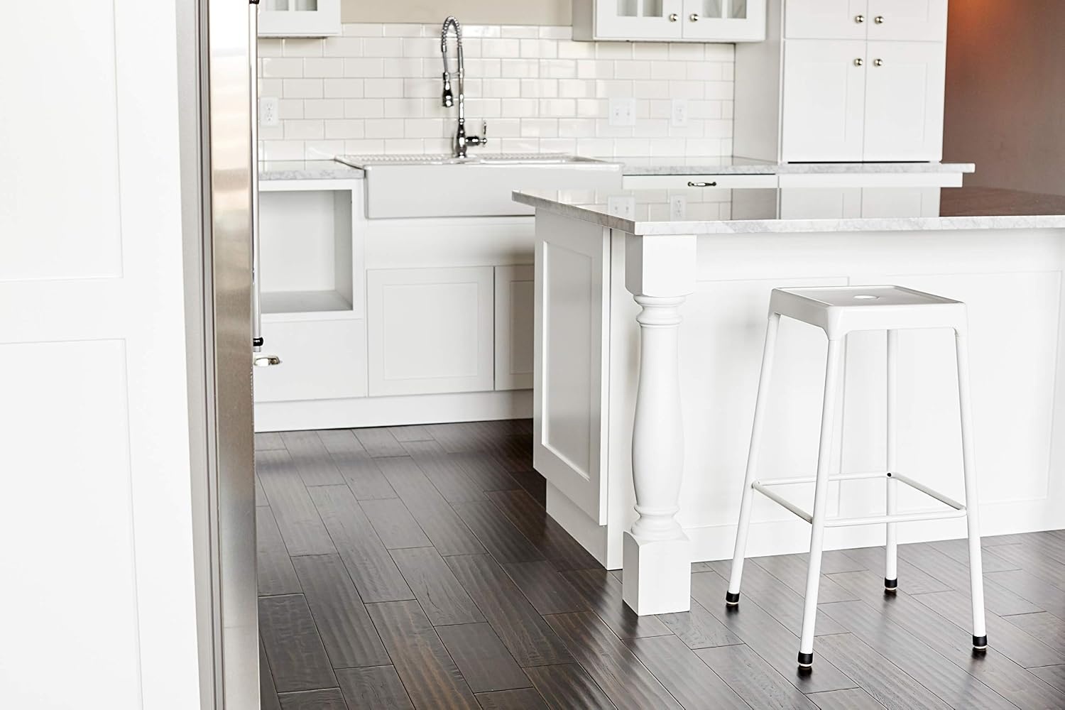 image:imageSafco Products Stool 25 Brighten Up Your Space with Bright Colors and Modern Styling 4 Rubber Feet for Non Slip and Wont Damage Floors White