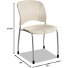 image:imageSafco 6805LT Reve Series Guest Chair WStraight Legs Latte Plastic Silver Steel 2Carton
