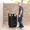 image:imageSafco Aggregate Recessed Panel Indoor Outdoor Trash Can 38 Gallon Black  Large Receptacle Container for Gas Stations Shopping Outlets and Restaurants UseBlack