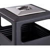 image:imageSafco Aggregate Recessed Panel Indoor Outdoor Trash Can 38 Gallon Black  Large Receptacle Container for Gas Stations Shopping Outlets and Restaurants UseBlack