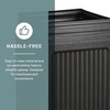 image:imageSafco Aggregate Recessed Panel Indoor Outdoor Trash Can 38 Gallon Black  Large Receptacle Container for Gas Stations Shopping Outlets and Restaurants UseBlack