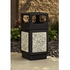image:imageSafco Aggregate Recessed Panel Indoor Outdoor Trash Can 38 Gallon Black  Large Receptacle Container for Gas Stations Shopping Outlets and Restaurants UseBlack with Natural Stone