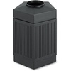 image:imageSafco Aggregate Recessed Panel Indoor Outdoor Trash Can 38 Gallon Black  Large Receptacle Container for Gas Stations Shopping Outlets and Restaurants UseBlack