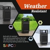 image:imageSafco Aggregate Recessed Panel Indoor Outdoor Trash Can 38 Gallon Black  Large Receptacle Container for Gas Stations Shopping Outlets and Restaurants UseBlack