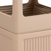 image:imageSafco Aggregate Recessed Panel Indoor Outdoor Trash Can 38 Gallon Black  Large Receptacle Container for Gas Stations Shopping Outlets and Restaurants UseTan