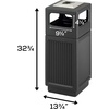 image:imageSafco Aggregate Recessed Panel Indoor Outdoor Trash Can 38 Gallon Black  Large Receptacle Container for Gas Stations Shopping Outlets and Restaurants UseBlack