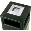 image:imageSafco Aggregate Recessed Panel Indoor Outdoor Trash Can 38 Gallon Black  Large Receptacle Container for Gas Stations Shopping Outlets and Restaurants UseBlack Natural Stone