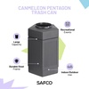 image:imageSafco Aggregate Recessed Panel Indoor Outdoor Trash Can 38 Gallon Black  Large Receptacle Container for Gas Stations Shopping Outlets and Restaurants UseBlack