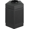 image:imageSafco Aggregate Recessed Panel Indoor Outdoor Trash Can 38 Gallon Black  Large Receptacle Container for Gas Stations Shopping Outlets and Restaurants UseBlack