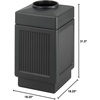 image:imageSafco Aggregate Recessed Panel Indoor Outdoor Trash Can 38 Gallon Black  Large Receptacle Container for Gas Stations Shopping Outlets and Restaurants UseBlack