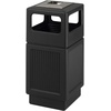 image:imageSafco Aggregate Recessed Panel Indoor Outdoor Trash Can 38 Gallon Black  Large Receptacle Container for Gas Stations Shopping Outlets and Restaurants UseBlack