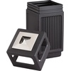 image:imageSafco Aggregate Recessed Panel Indoor Outdoor Trash Can 38 Gallon Black  Large Receptacle Container for Gas Stations Shopping Outlets and Restaurants UseBlack