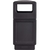 image:imageSafco Aggregate Recessed Panel Indoor Outdoor Trash Can 38 Gallon Black  Large Receptacle Container for Gas Stations Shopping Outlets and Restaurants UseBlack
