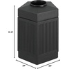 image:imageSafco Aggregate Recessed Panel Indoor Outdoor Trash Can 38 Gallon Black  Large Receptacle Container for Gas Stations Shopping Outlets and Restaurants UseBlack