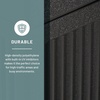 image:imageSafco Aggregate Recessed Panel Indoor Outdoor Trash Can 38 Gallon Black  Large Receptacle Container for Gas Stations Shopping Outlets and Restaurants UseBlack
