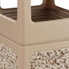 image:imageSafco Aggregate Recessed Panel Indoor Outdoor Trash Can 38 Gallon Black  Large Receptacle Container for Gas Stations Shopping Outlets and Restaurants UseTan Natural Stone