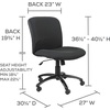 image:imageSafco High Back Big and Tall Swivel Desk Task Chair Adjustable Height and Rolling Base Rated for 247 Use 500 lbs Weight Capacity Work or Home Office Black 3490BLBlack Polyester