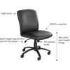 image:imageSafco High Back Big and Tall Swivel Desk Task Chair Adjustable Height and Rolling Base Rated for 247 Use 500 lbs Weight Capacity Work or Home Office Black 3490BLBlue