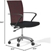 image:imageSafco Mayline Group Valore Chair Black TSH3BB 205D x 235W x 365HBlackRed Fabric