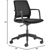 image:imageSafco Medina Modern Rolling Swivel Conference Chair 5 Star Base Wheels for Stability and Easy Rolling Adjustable Height Black Mesh BackModern