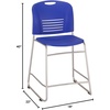 image:imageSafco Products 4296BU Vy CounterHeight Sled Base Chair Blue