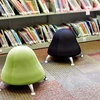 image:imageSafco Products 4761GV Runtz Swivel Ball Chair Green 360Degree Rotation AntiBurst Exercise Ball EasytoClean Vinyl Seat Promotes More Activity While SeatedBlack Licorice