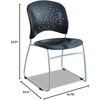 image:imageSafco Products 6804LT Reve Guest Chair Sled Base with Round Back Qty 2 LatteBlack