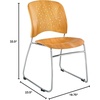 image:imageSafco Products 6804LT Reve Guest Chair Sled Base with Round Back Qty 2 LatteNatural