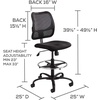image:imageSafco Rolling Chair Extended Height Black Vinyl Mesh Adjustable Height Supportive Back and Ergonomic Design 250 lbs Capacity BlackBlack Vinyl  Mesh