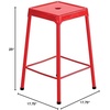 image:imageSafco Stool 25 Brighten Up Your Space with Bright Colors and Modern Styling 4 Rubber Feet for Non Slip and Wont Damage Floors Red
