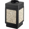 Black with Natural Stone