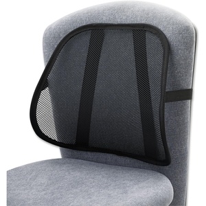 image:imageSafco 7153BL Ergonomic Mesh Adjustable Chair Backrest Support 1712w x 318d x 15h Black