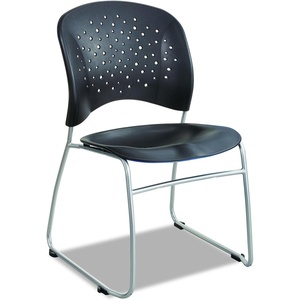 image:imageSafco Products 6804LT Reve Guest Chair Sled Base with Round Back Qty 2 LatteBlack