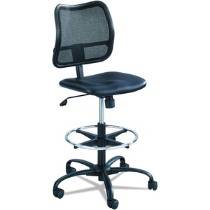 image:imageSafco Rolling Chair Extended Height Black Vinyl Mesh Adjustable Height Supportive Back and Ergonomic Design 250 lbs Capacity BlackBlack Vinyl  Mesh