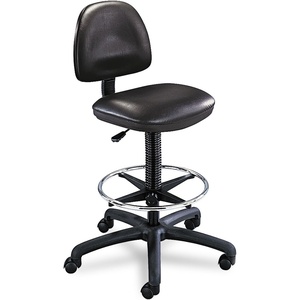 image:imageSafco Rolling Chair Extended Height Black Vinyl Mesh Adjustable Height Supportive Back and Ergonomic Design 250 lbs Capacity BlackBlack Vinyl