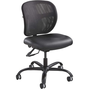 image:imageSafco Vue IntensiveUse Big and Tall Office Chair Ergonomic and HeightAdjustable Swivel Seat with Breathable Mesh Back HeavyDuty PowderCoated BaseBlack Vinyl