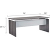 image:imageMayline MNDS72LGS Medina Straight Edge Desk 72W Gray Steel LaminateGray Steel Laminate