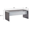image:imageMayline MNDS72LGS Medina Straight Edge Desk 72W Gray Steel LaminateGray Steel Laminate