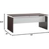 image:imageMayline MNDS72LGS Medina Straight Edge Desk 72W Gray Steel LaminateMocha