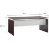 image:imageMayline MNDS72LGS Medina Straight Edge Desk 72W Gray Steel LaminateMocha