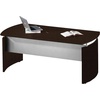 image:imageMayline MNDS72LGS Medina Straight Edge Desk 72W Gray Steel LaminateMocha