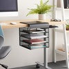 image:imageSafco 3241BL Onyx Mesh Vertical Hanging Desk Storage Black4 Tray Under Desk Mounted