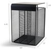 image:imageSafco 3241BL Onyx Mesh Vertical Hanging Desk Storage BlackThree Vertical