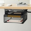 image:imageSafco 3241BL Onyx Mesh Vertical Hanging Desk Storage BlackUnder Desk Mounted Storage and Bin