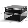 image:imageSafco 3241BL Onyx Mesh Vertical Hanging Desk Storage BlackUnder Desk Mounted Storage and Bin