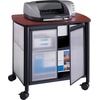 image:imageSafco Impromptu Mobile Print Stand 1857BL Cherry Top Black Frame 200 lbs Capacity Contemporary Design Swivel WheelsCherry TopBlack Frame