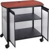 image:imageSafco Impromptu Mobile Print Stand 1857BL Cherry Top Black Frame 200 lbs Capacity Contemporary Design Swivel WheelsCherry TopBlack Frame