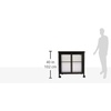 image:imageSafco Impromptu Mobile Print Stand 1857BL Cherry Top Black Frame 200 lbs Capacity Contemporary Design Swivel WheelsCherry TopBlack Frame