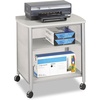 image:imageSafco Impromptu Mobile Print Stand 1857BL Cherry Top Black Frame 200 lbs Capacity Contemporary Design Swivel WheelsGray TopMetallic Gray Frame