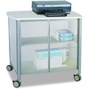 image:imageSafco Impromptu Mobile Print Stand 1857BL Cherry Top Black Frame 200 lbs Capacity Contemporary Design Swivel WheelsGray TopMetallic Gray Frame